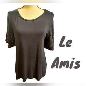 𝅺le Amis top Navy and polka dot womens Size medium